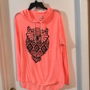 2X Long sleeve top with cute owl!